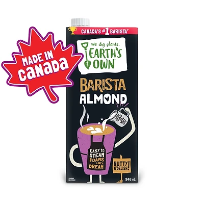 Amande Barista d'Earth's Own à base de plantes longue conservation 946mL Amande Barista d'Earth's Own à base de plantes longue conservation 946mL