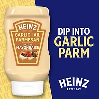 Sauce Style Mayonnaise À La Saveur D'Ail Et De Parmesan, Bouteille Mayonnaise aux cornichons Heinz