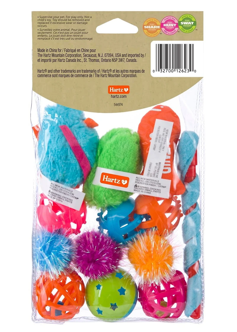 Hartz Just for Cats 13 Piece Value Pack CAT Toy, 13 piece cat toy