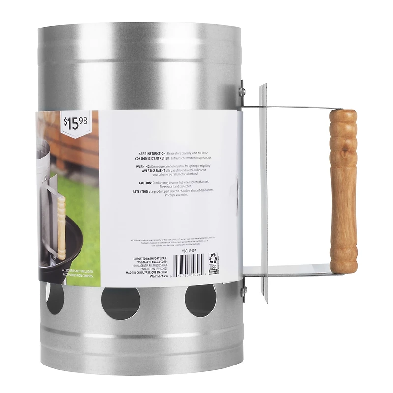 EXPERT GRILL PL Heavy Duty Deluxe Charcoal Chimney Starter, CHARCOAL STARTER