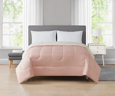 Mainstays Pink Reversible Comforter Double/Queen, MAINSTAYS PL MS PINK COMF DBL/QN