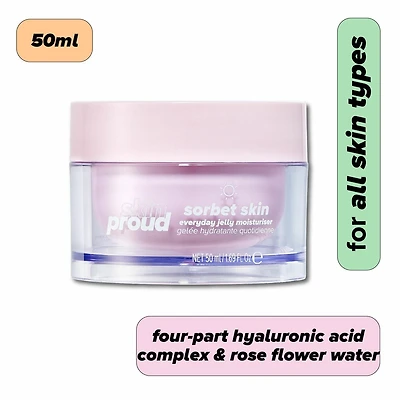 Skin Proud - Sorbet Skin - Gelee Hydratante Quotidienne, Sans Huile, 100% Vegan (50ml) Tous les jours Jelly Hydrater