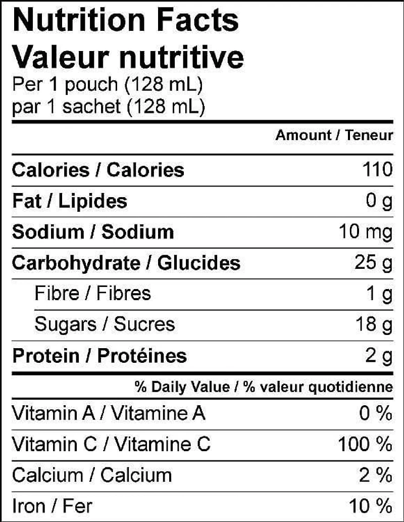 Purée biologique pour bébé Le Choix du Parent à saveur de banane, fraise et jus de betterave