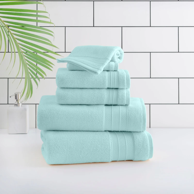 hometrends Solid Washcloth, Light Teal