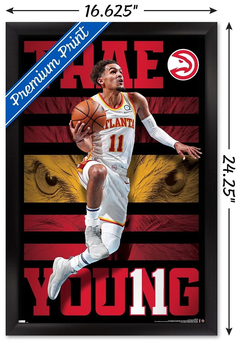 NBA Atlanta Hawks - Trae Young 20 Wall Poster, 22.375" x 34" Framed