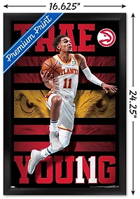 NBA Atlanta Hawks - Trae Young 20 Wall Poster, 22.375" x 34" Framed