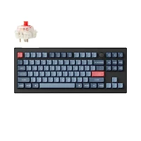 Keychron V3 Max Clavier mécanique sans fil RVB remplaçable à chaud interrupteur rouges cadre en ABS avec interrupteur disposition TKL noir carbone V3M-D1