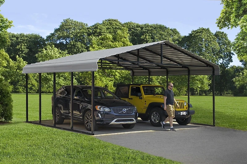 Arrow Abri d'auto 20 pi x 20 pi x 9 pi Coquille d'oeuf