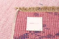 ECARPETGALLERY Tapis Noué à la Main pour Salon, Salle à Manger et Chambre à Coucher Surteint Collection Jules Oushak 7'5" x 10'1" en Bleu