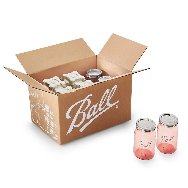 Bocaux chopine de mise en conserve Ball rose rétro
