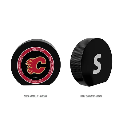 SALIÈRE ET POIVRIÈRE SOUS LICENCE OFFICIELLE LNH PUCK CALGARY FLAMES