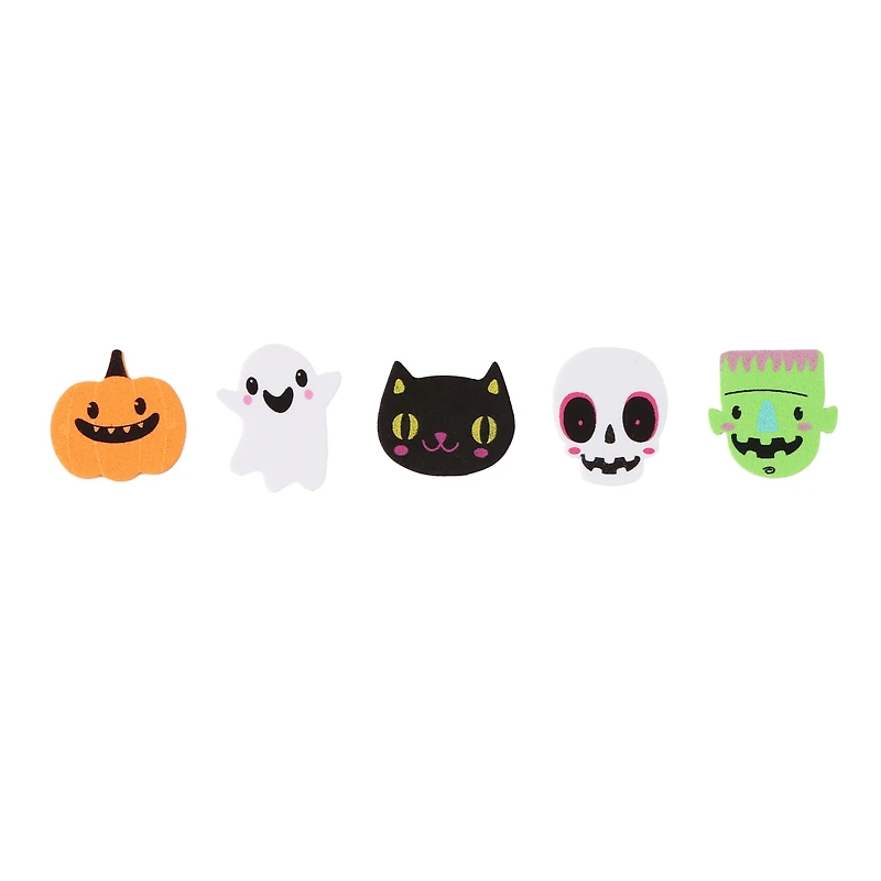 75 Foam Stickers – Pumpkin, Ghost, Cat, Skull, Frankenstein, Halloween, Ages 3+, Party Favors, by Way to Celebrate