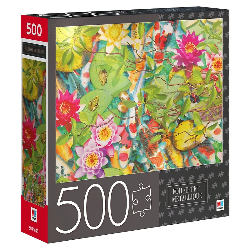 Puzzle de 500 pièces avec effet métallisé, Bassin koï