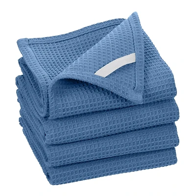Linges de cuisine en coton gaufré Fabstyles Broadway, chiffons de lavage polyvalents à séchage rapide et absorbants, design gaufré, 28" X 18"