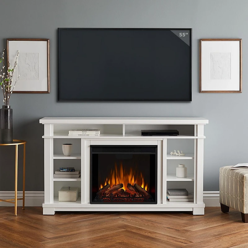 Meuble Multimédia Belford avec foyer électrique intégré
