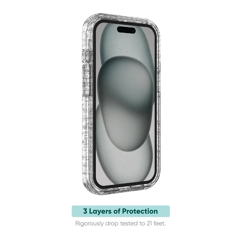 Étui robuste de Onn. pour iPhone 16e/15 /14 / 13 Antimicrobien, protection contre les chutes 6,4 m