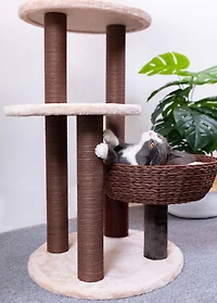 Catry Pharaoh Arbre à chat écologique tissé à la main avec griffoirs