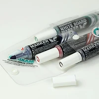 Pentel Liquid Ink White Board Marker, Chisel Tip, 4 Pack; Black, Blue, Red, Green