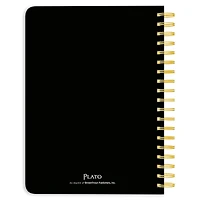 Plato Black Solid 2024 6x7.75 Inch 18 Months Desk Planner, July 2023 - December 2024, 9781975457396
