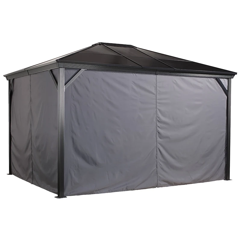 Sojag Verona 10 x 10 x 6 ft Grey Curtains for Gazebo, Polyester
