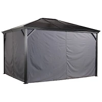 Sojag Verona 10 x 10 x 6 ft Grey Curtains for Gazebo, Polyester