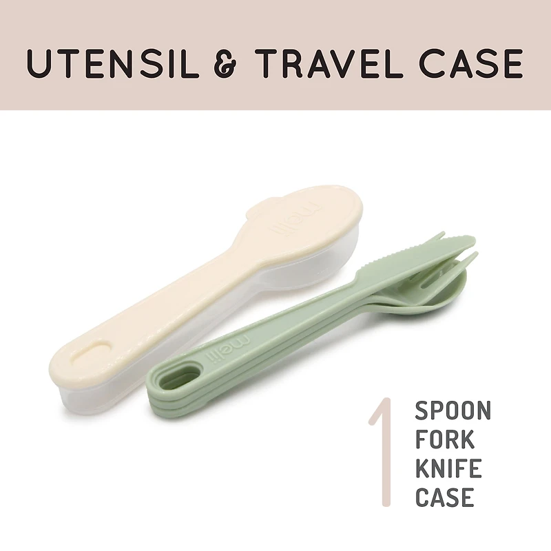 Spoon, Fork, Knife with Case Ivory