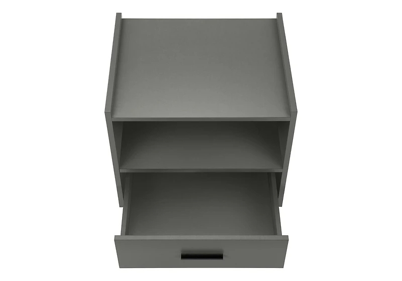 Monarch Specialties Table D'appoint, Table D'appoint, Bout, Tiroir De Rangement, Table De Nuit, Chambre À Coucher, Salon, Stratifié Blanc, Contemporain, Moderne