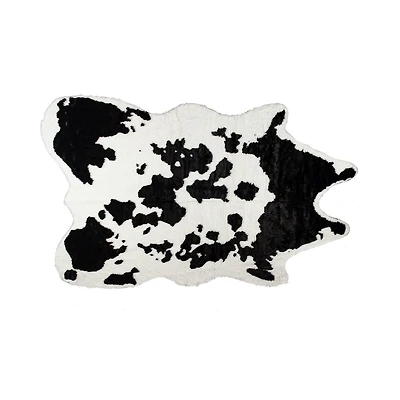 H-Luxe Faux Fur Cowhide Rug