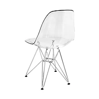 Heavenly Collection Clear Chrome Chair