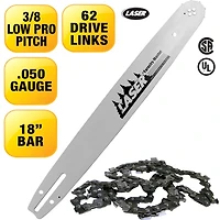LASER Chaîne et Guide de 18po 3/8LP-050 62 maillons-guides