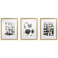 Gallery Linear Perfection 3 Piece Photo Frame Set; (3)-11x14in, Gold Finish, GALLERYLINEAR3PCSET