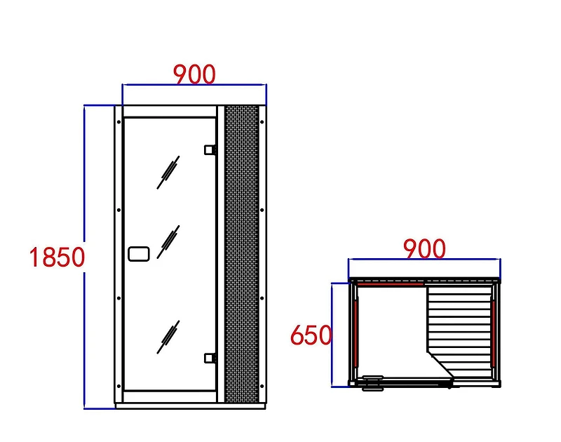 Blisspod Sauna infrarouge lointain pour 1 personne Hemlock Low EMF 3 radiateurs – Naturel