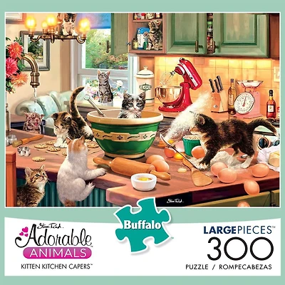 Buffalo Games - Adorable Animals - Kitten Kitchen Capers - 300 Piece Jigsaw Puzzle