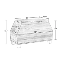 Kids Catch-All Toy Storage Box - White