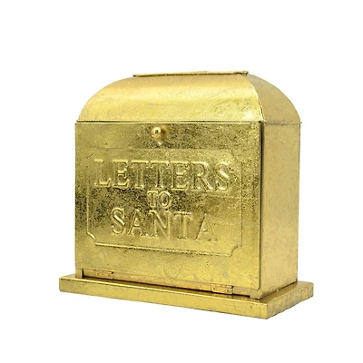 FRAÎCHE Holiday Gold Metal Letters to Santa Mailbox