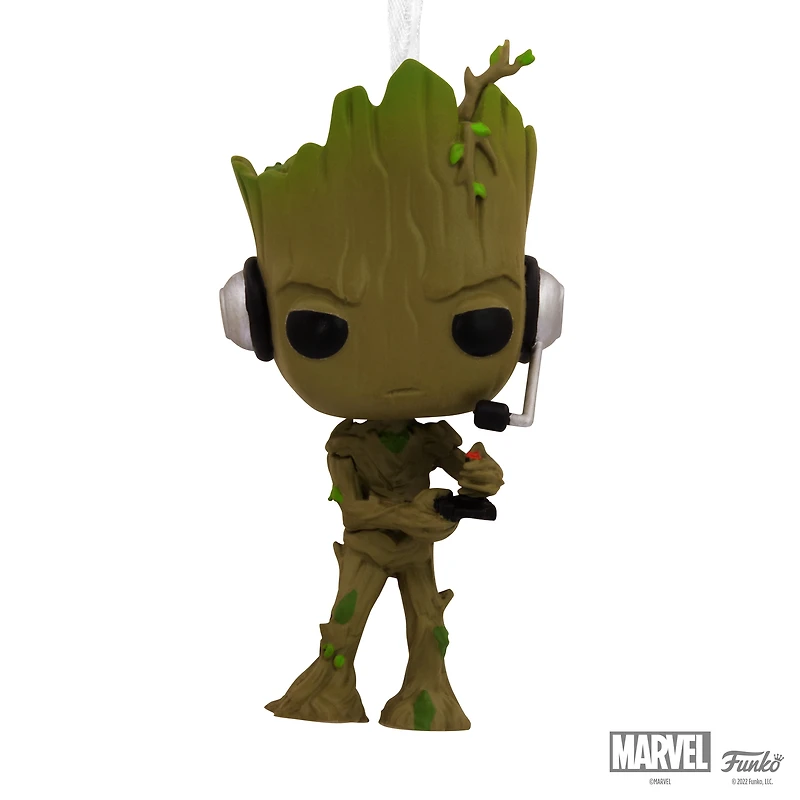 Décoration Hallmark de Noël, Groot jouant à un jeu vidéo, Marvel, Funko POP!, articles-cadeaux de culture populaire