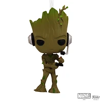 Décoration Hallmark de Noël, Groot jouant à un jeu vidéo, Marvel, Funko POP!, articles-cadeaux de culture populaire