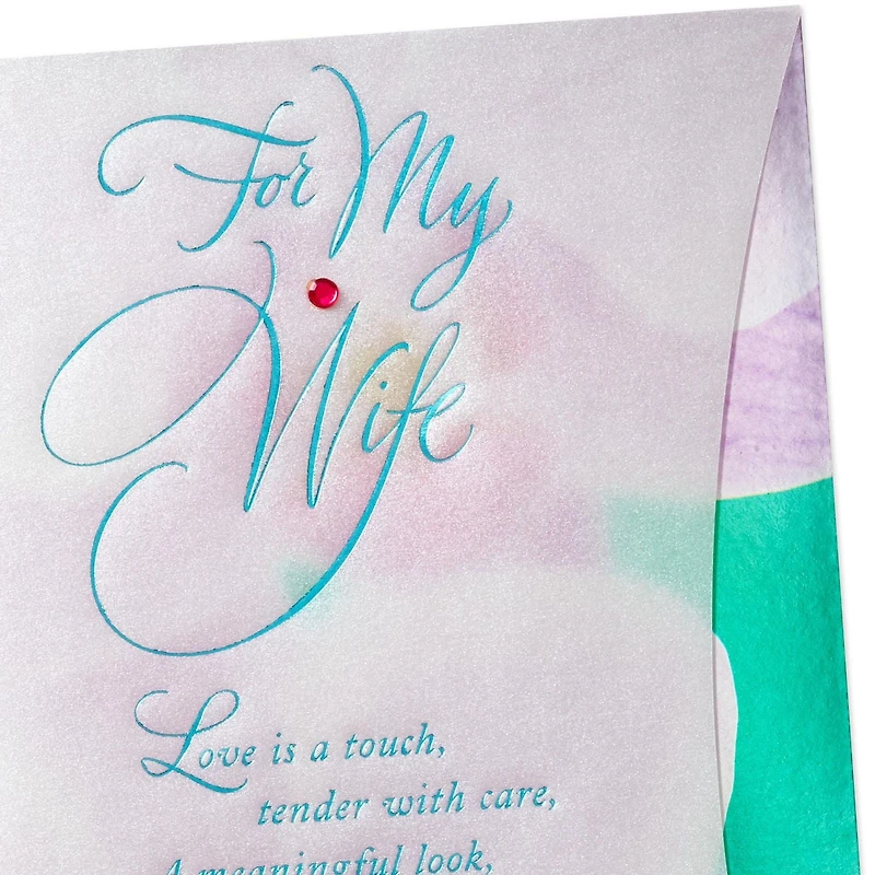 Carte de fête pour une épouse, Hallmark (photo d'une orchidée)