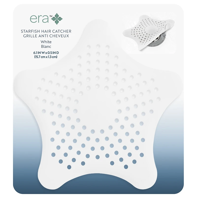 Era Silicone Hair Catcher White 6.18x6.18in, Hair catcher white
