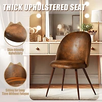 Homy Casa - Ensemble de 2 chaises de salle à manger modernes en tissu avec pieds en métal finition noyer Cuisine, salle à manger et coin repas