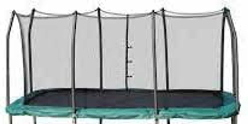 SKYWALKER TRAMPOLINES 8 x 14 FT Rectangle, Green, Outdoor Trampoline Spring Pad Replacement, 2 Piece Safety Spring Cover for Rectangle Frame Trampolines