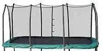 SKYWALKER TRAMPOLINES 8 x 14 FT Rectangle, Green, Outdoor Trampoline Spring Pad Replacement, 2 Piece Safety Spring Cover for Rectangle Frame Trampolines
