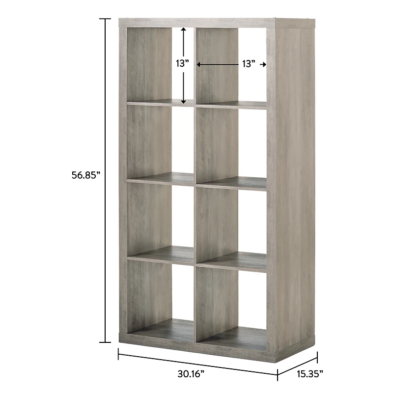 Better Homes & Gardens Organisateur à 8 Cubes, Gris Rustique
