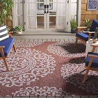 SAFAVIEH Courtyard Raquel Tapis Géométrique Intérieur/Extérieur