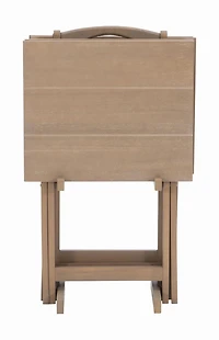Smyth Gray Acacia Tray Table Set