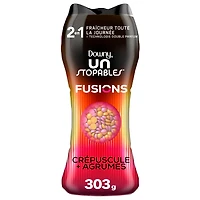 Downy Unstopables Fusions In-Wash Laundry Scent Booster Beads, Sunset & Citrus Scent, 2-in-1 All Day Freshness + Dual Scent Technology, 303 g