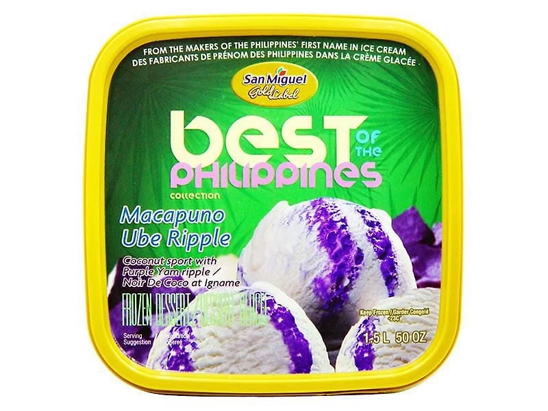 San Miguel Gold Label Ice Cream Ube Macapuno, 1.5L