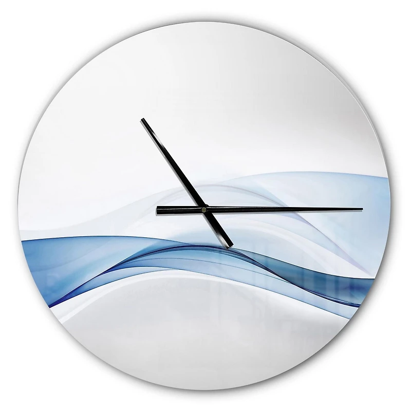 Designart '3D Wave of Water Splash ' Modern wall clock