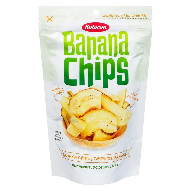 Bulacan Banana Chips 100g per Pouch, Thin Sliced and Crispy, Bulacan Banana Chips