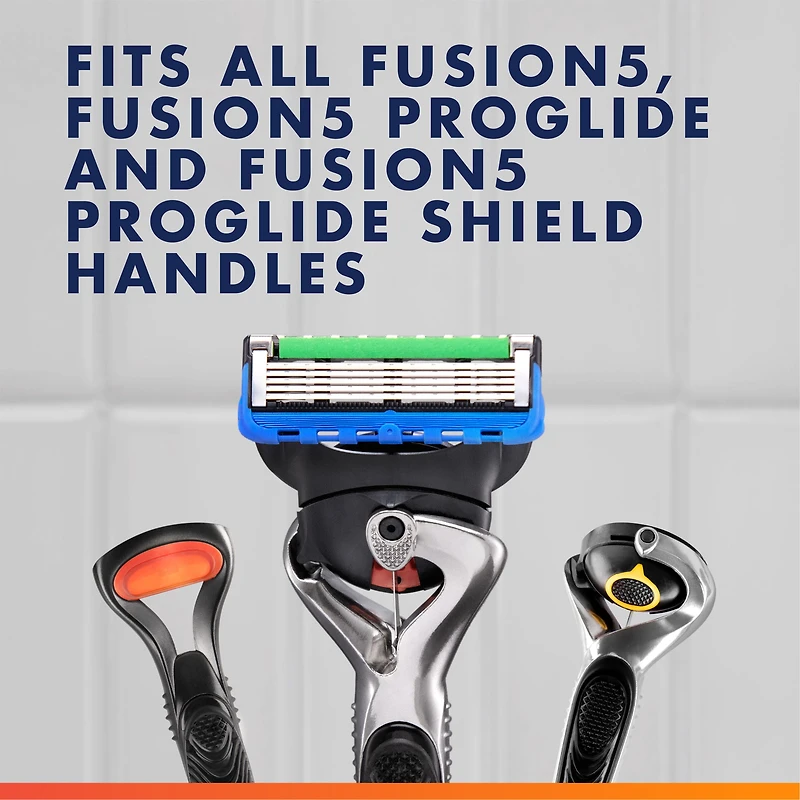 Cartouches de rechange de rasoir Gillette Fusion5 ProGlide pour hommes de rasoir pour manche de rasoir Flex-pivot, cartouches à 5 lames de rasoir, lame de précision pour hommes